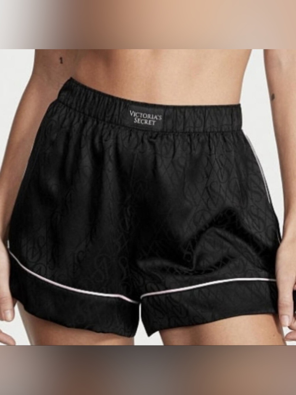 Victorias Secret Jacquard Boxer Shorts Satin